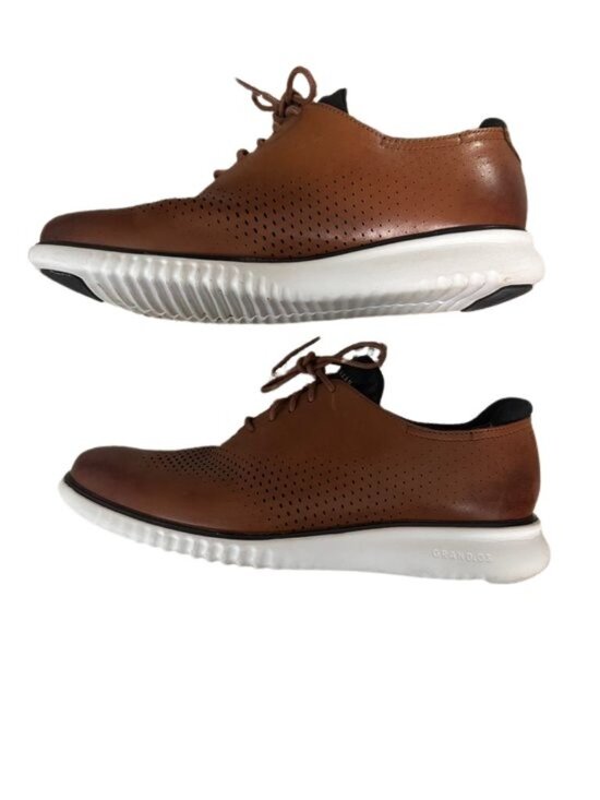 Cole Haan Men\'s 2.ZERØGRAND Laser Wingtip Tan Perforated Leather Lace-Up Oxfords main image 6